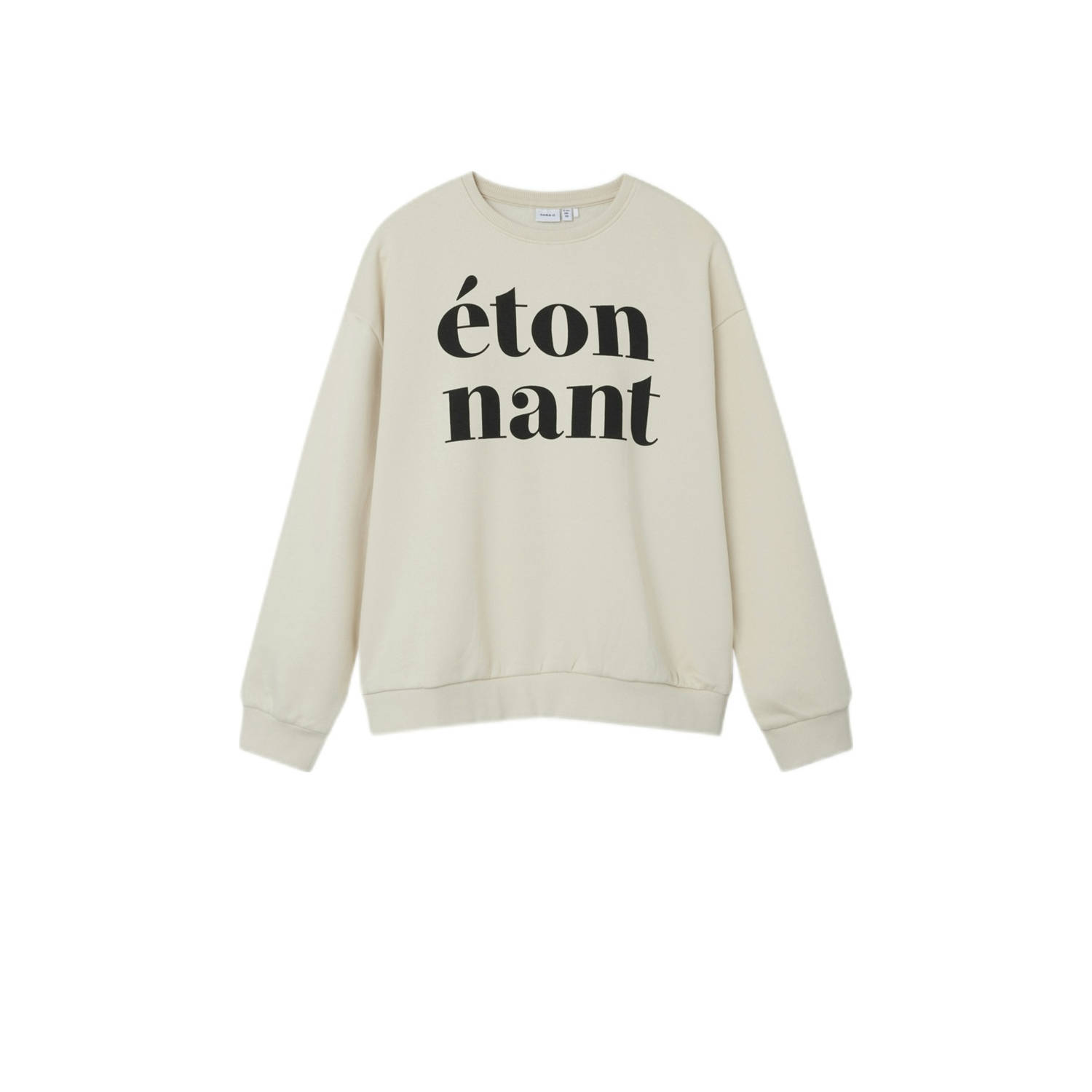 NAME IT KIDS sweater NKFORIANA met tekst ecru