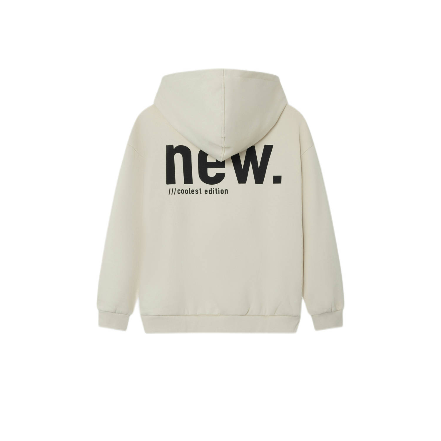 NAME IT KIDS hoodie NKMOSVILD met backprint ecru