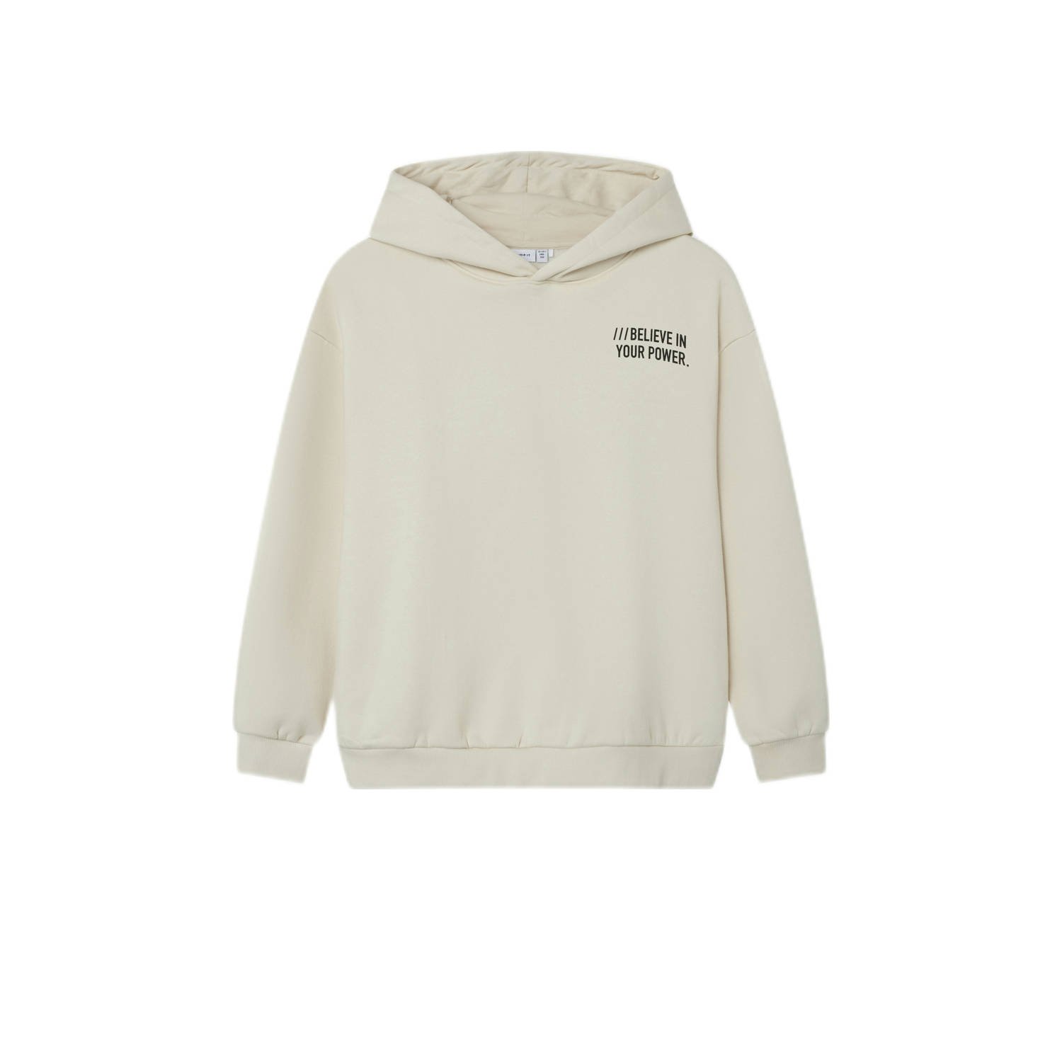 NAME IT KIDS hoodie NKMOSVILD met backprint ecru