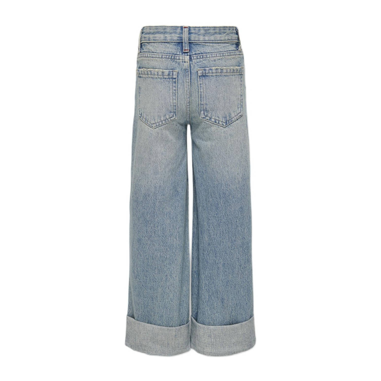 ONLY KIDS GIRL high waist wide leg jeans KOGBROOME light blue denim