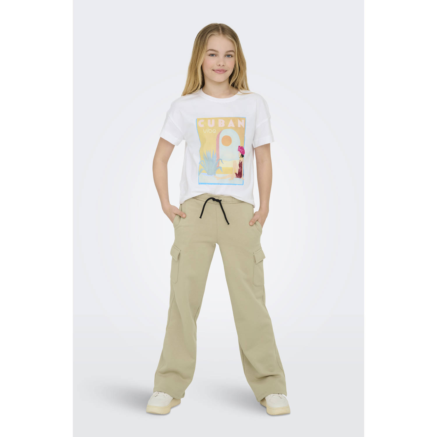 ONLY KIDS GIRL loose casual broek zand
