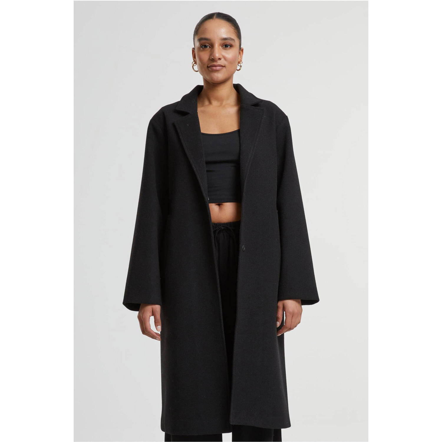 Urban Classics Curvy manteljas zwart
