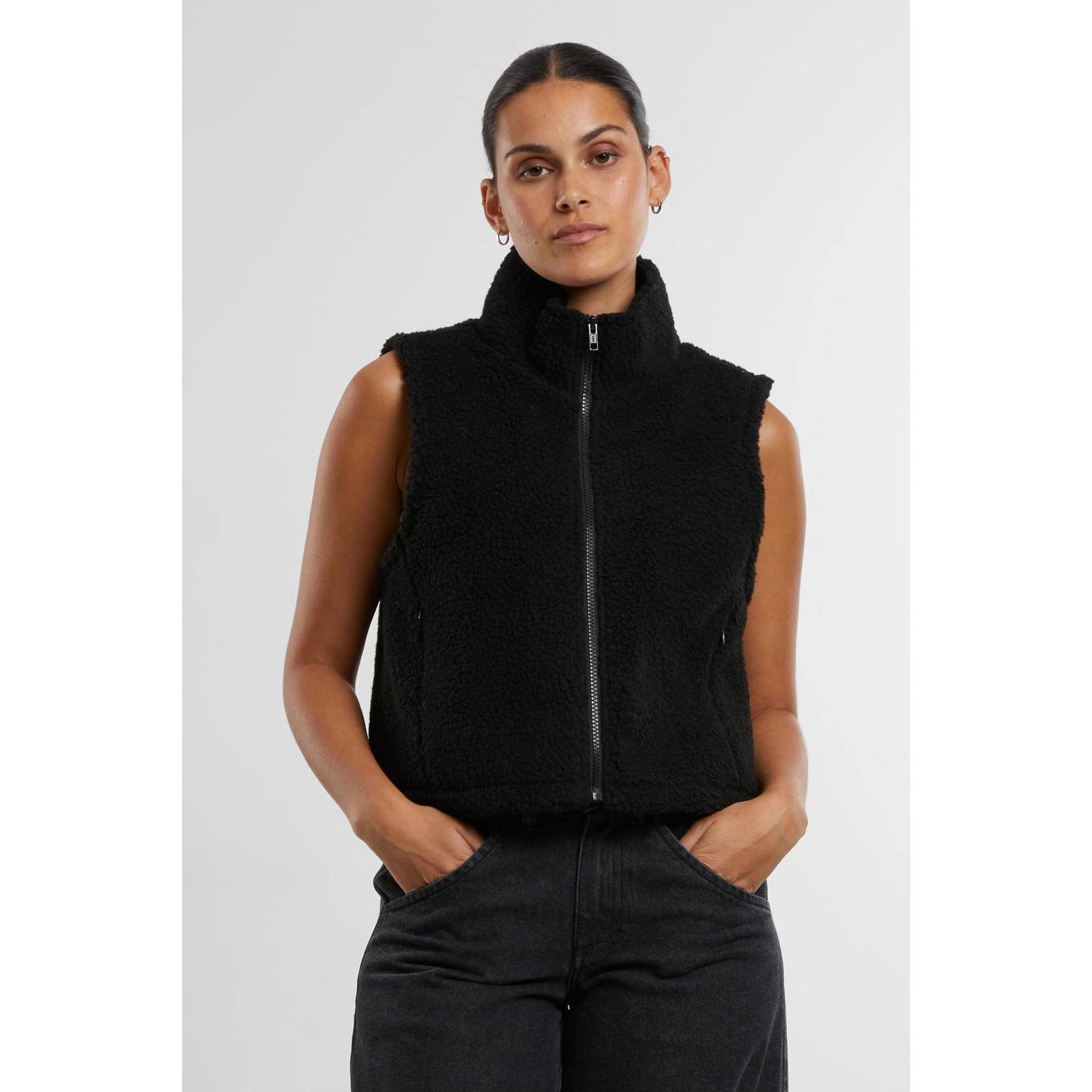 Urban Classics Curvy gilet zwart