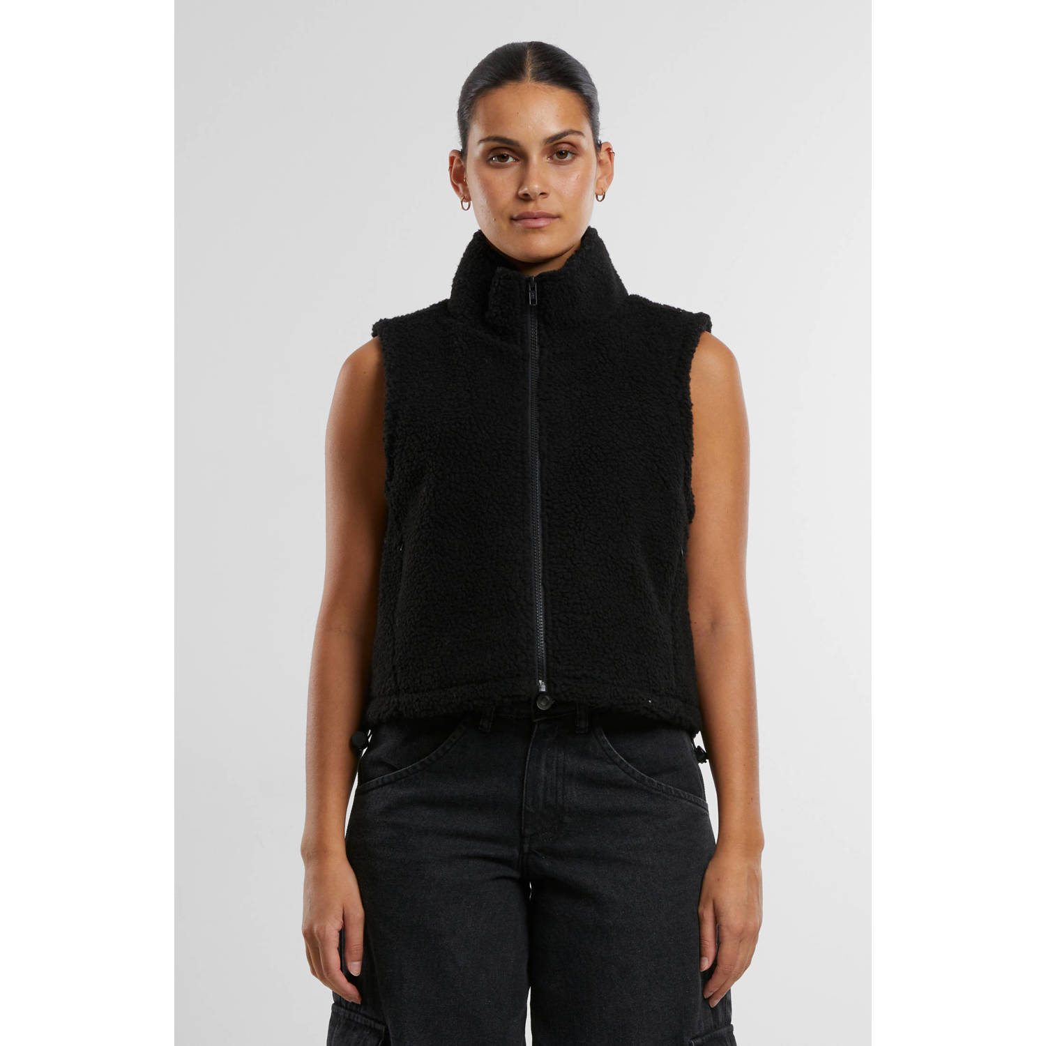 Urban Classics Curvy gilet zwart