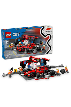 F1® pitstop en pitcrew met Ferrari auto 60443