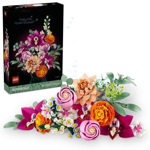 Wehkamp LEGO Botanical Collection Roze boeket bloemen decoratie 10342 aanbieding