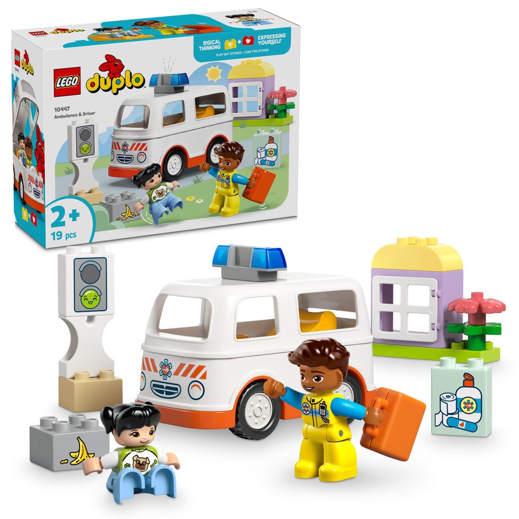 LEGO DUPLO Ambulance met chauffeur voor fantasiespel 10447