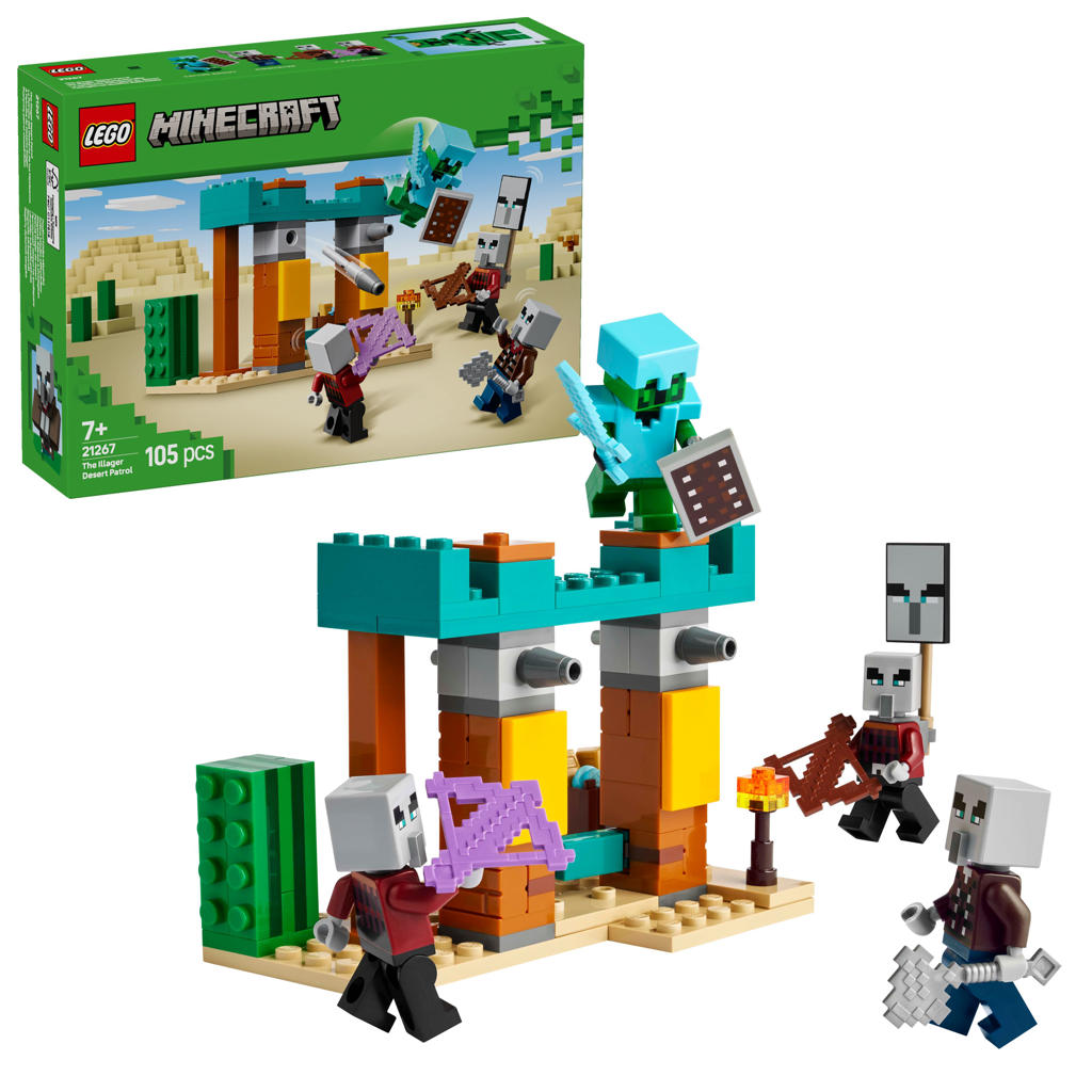 LEGO Minecraft De Illagers in de woestijn gamingset voor kinderen 21267