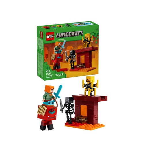 Wehkamp LEGO Minecraft De lavastrijd in de Nether speelgoed voor kinderen 21266 aanbieding