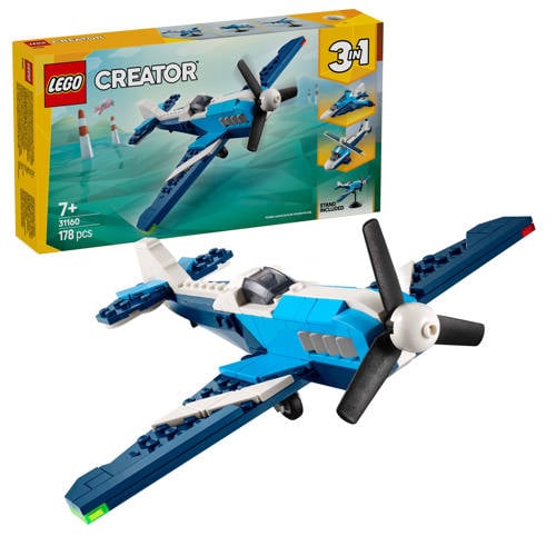 LEGO Creator 3in1 Luchtvaart: racevliegtuig speelset 31160 afbeelding
