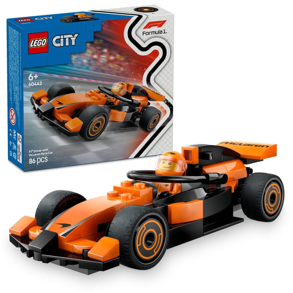 LEGO City F1® coureur met McLaren racewagen 60442