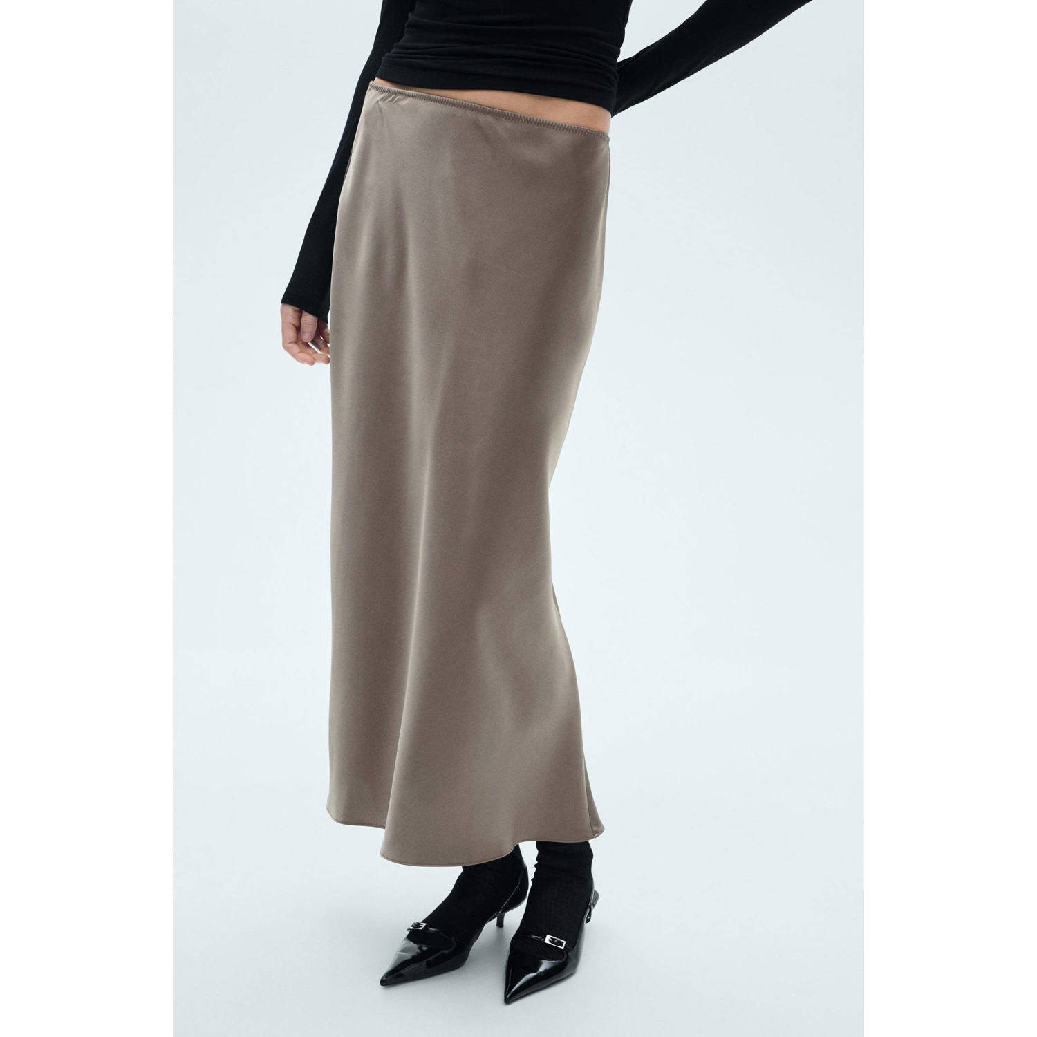 Mango satijn maxi rok