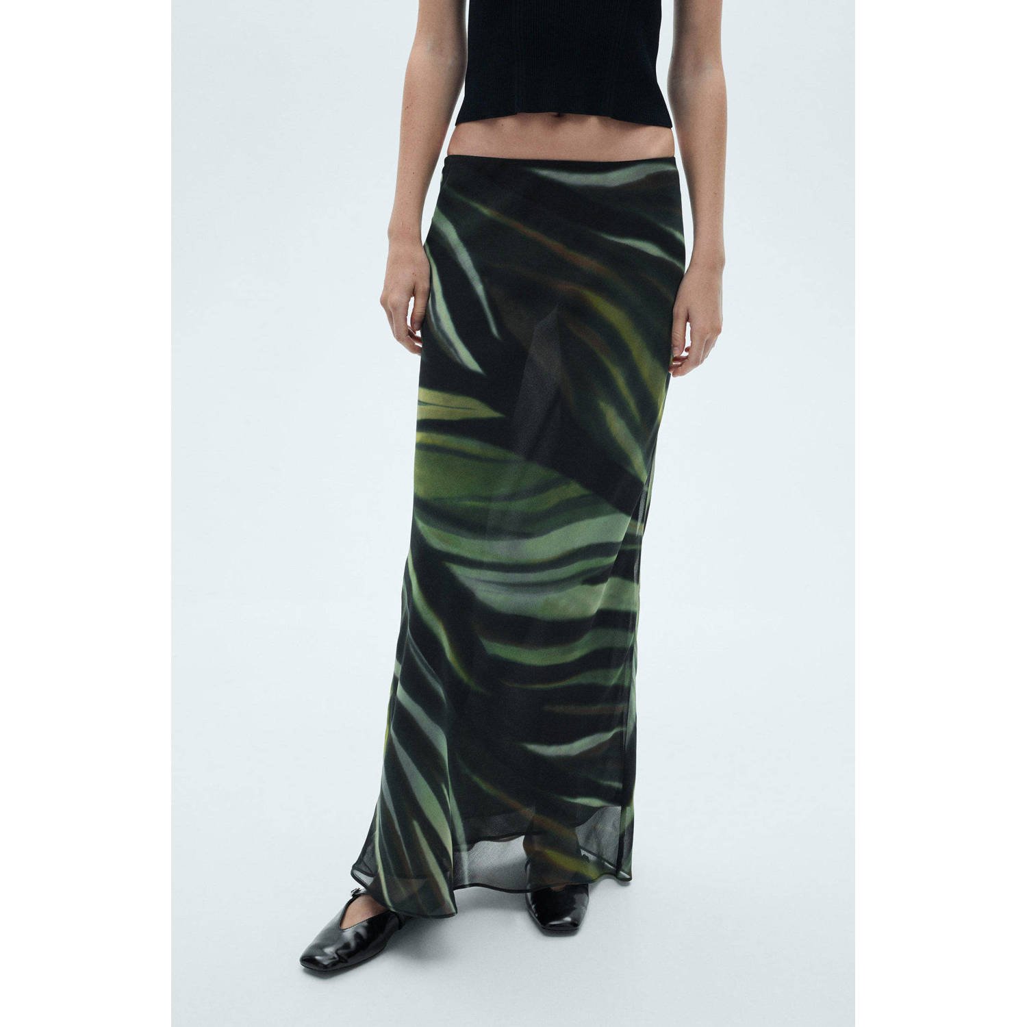Mango maxi rok zwart