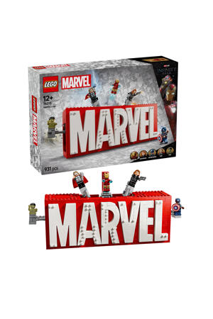MARVEL logo en minifiguren verzamelset 76313 