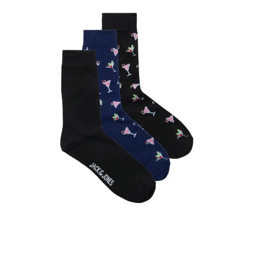 JACK & JONES sokken JACPARTY - set van 3 zwart/donkerblauw afbeelding