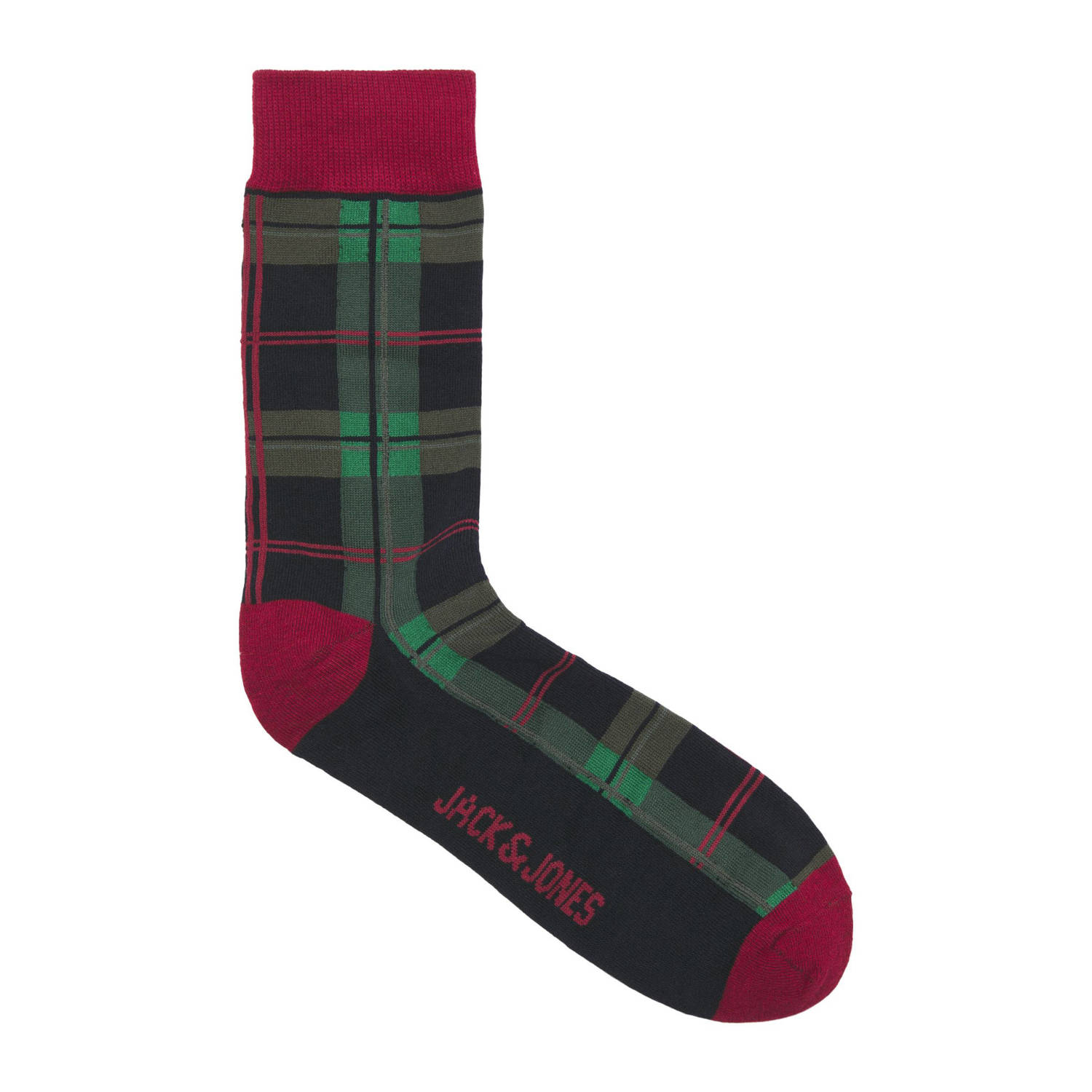 JACK & JONES giftbox sokken JACXMAS set van 5 donkergroen