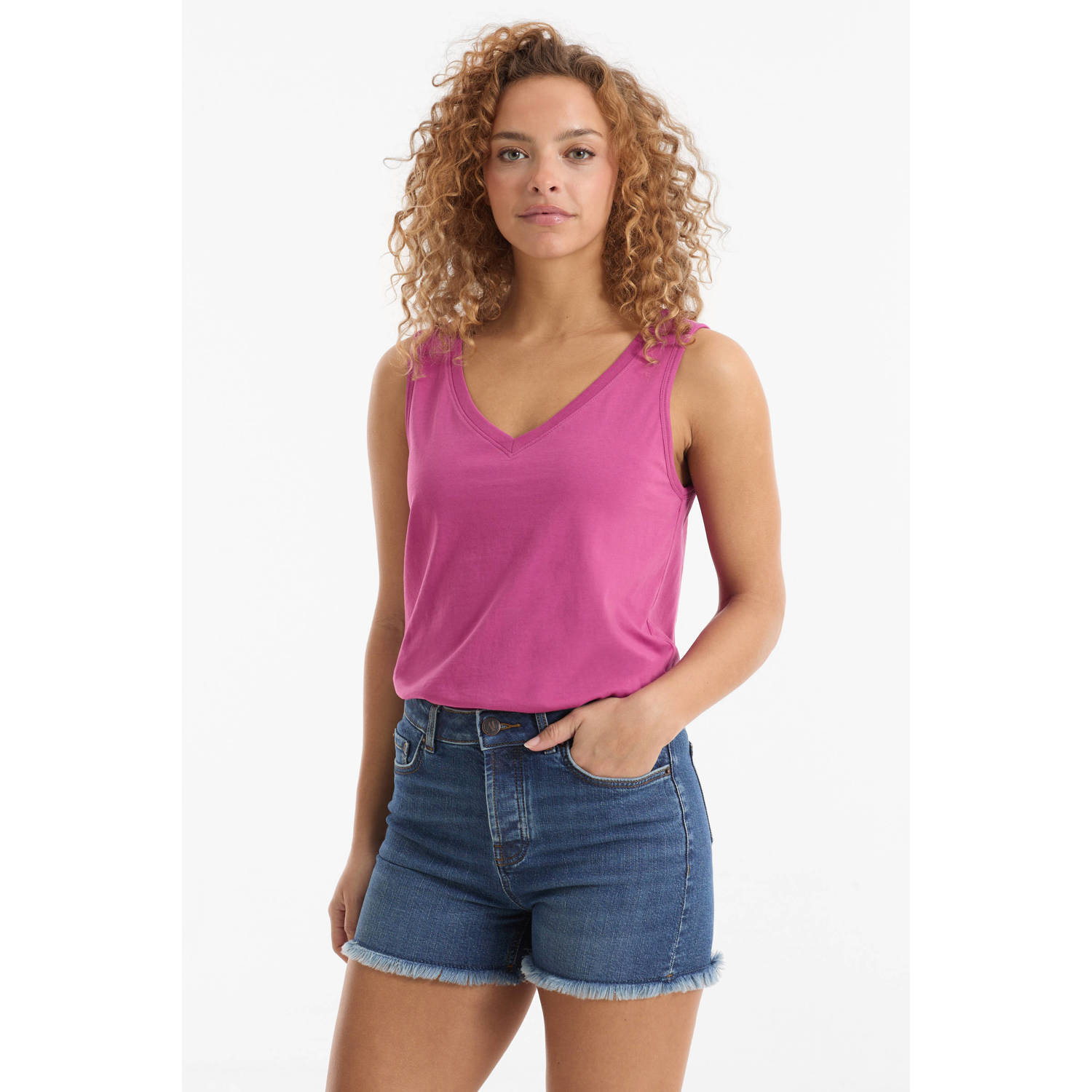 Anytime denim short blauw