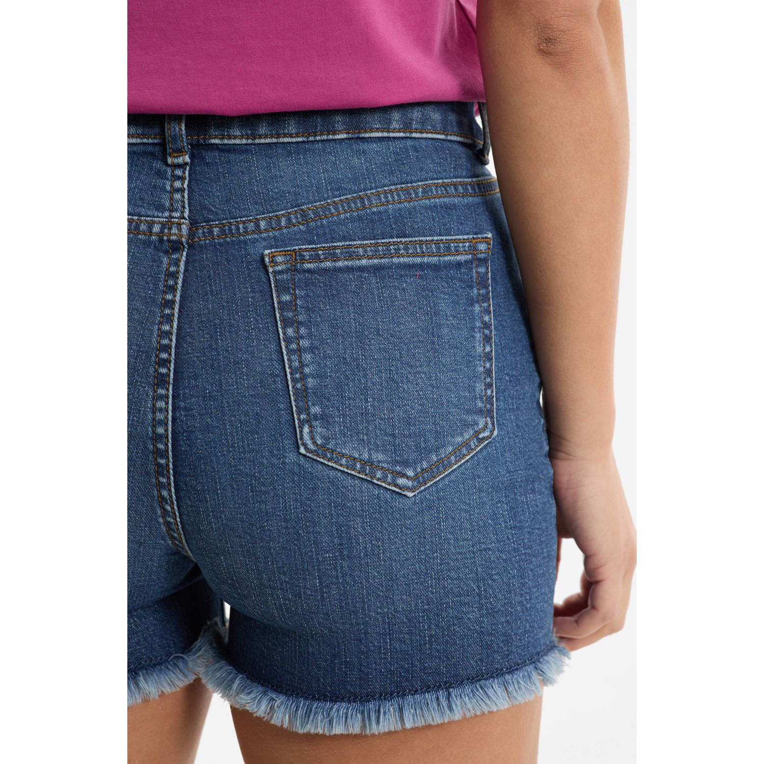 anytime denim short blauw