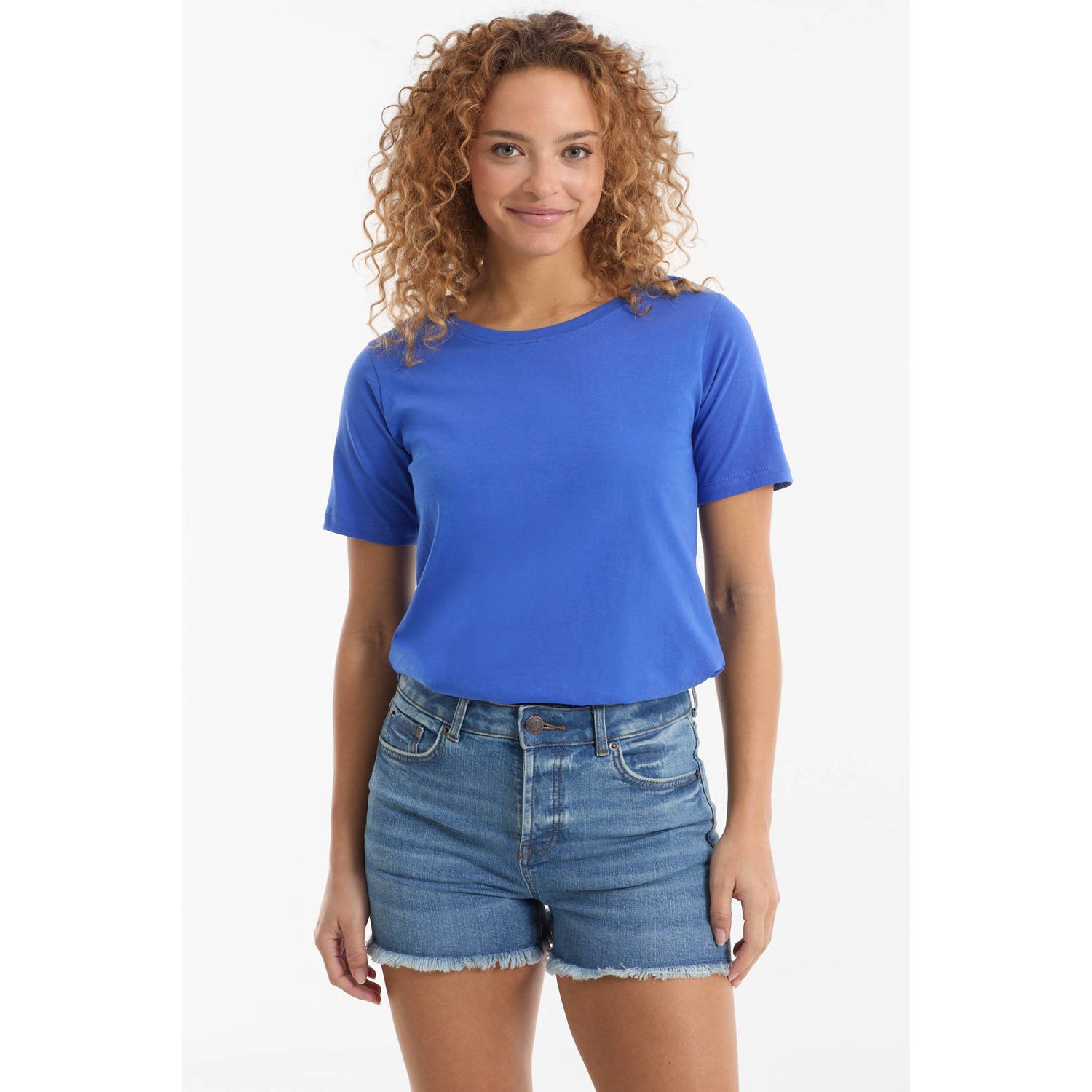 Anytime denim short lichtblauw