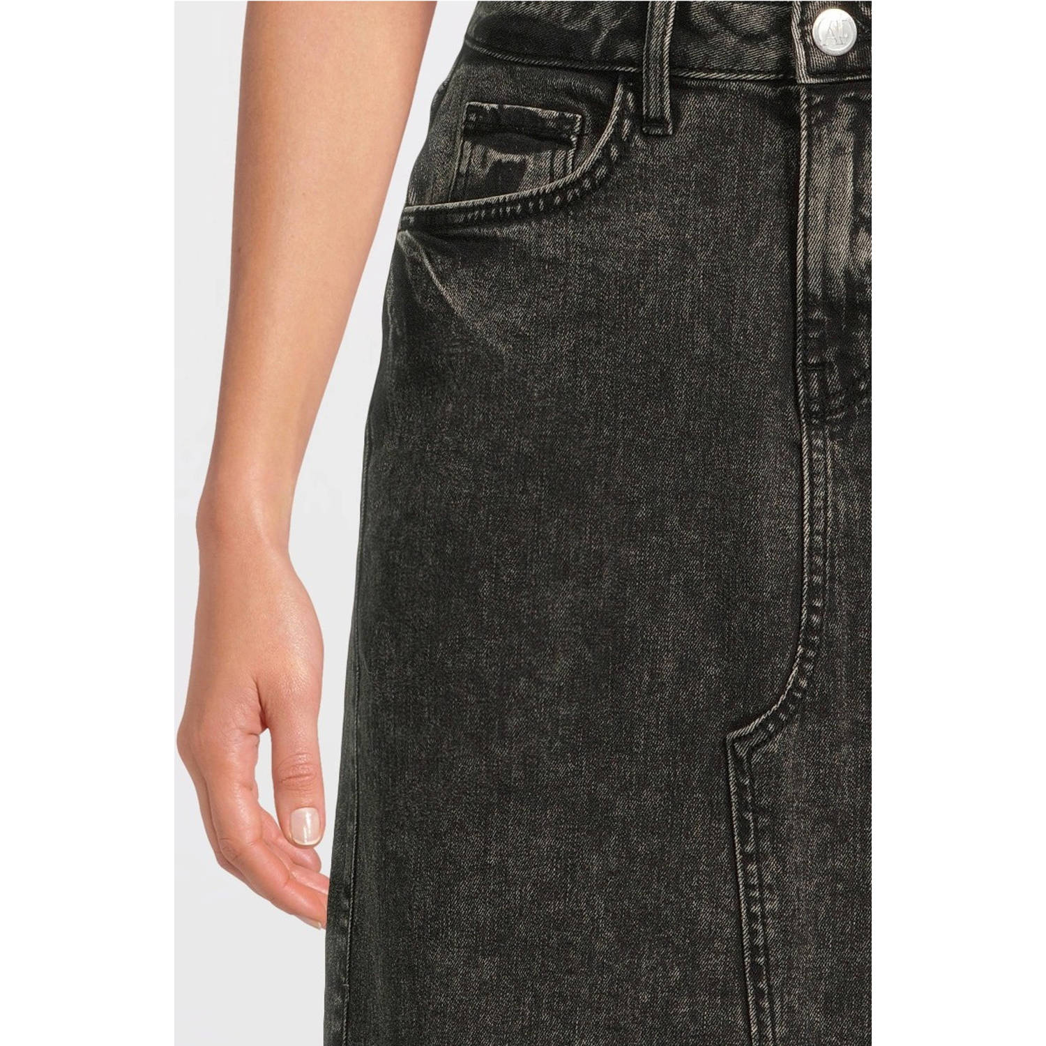 anytime denim rok grijs