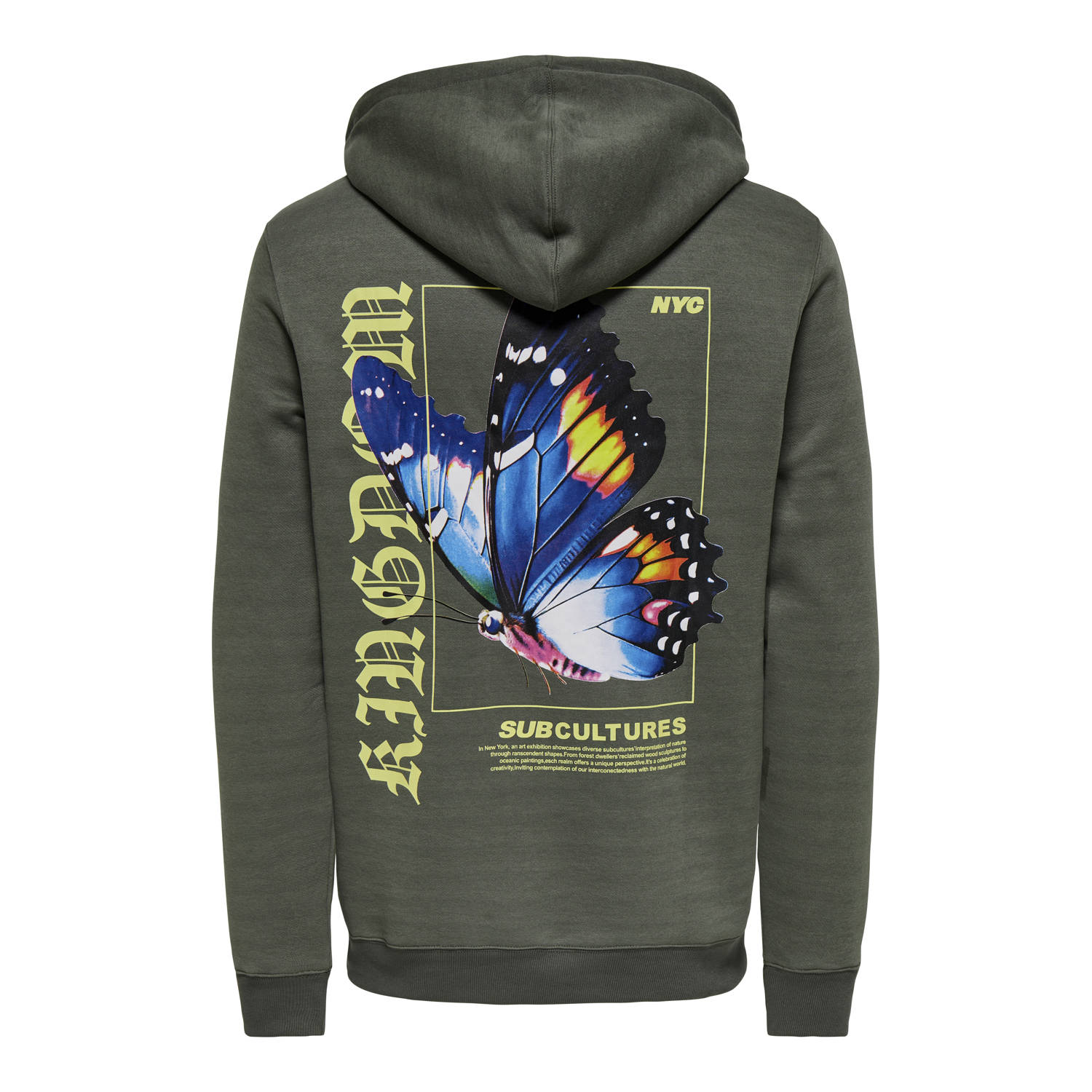 ONLY & SONS hoodie groen
