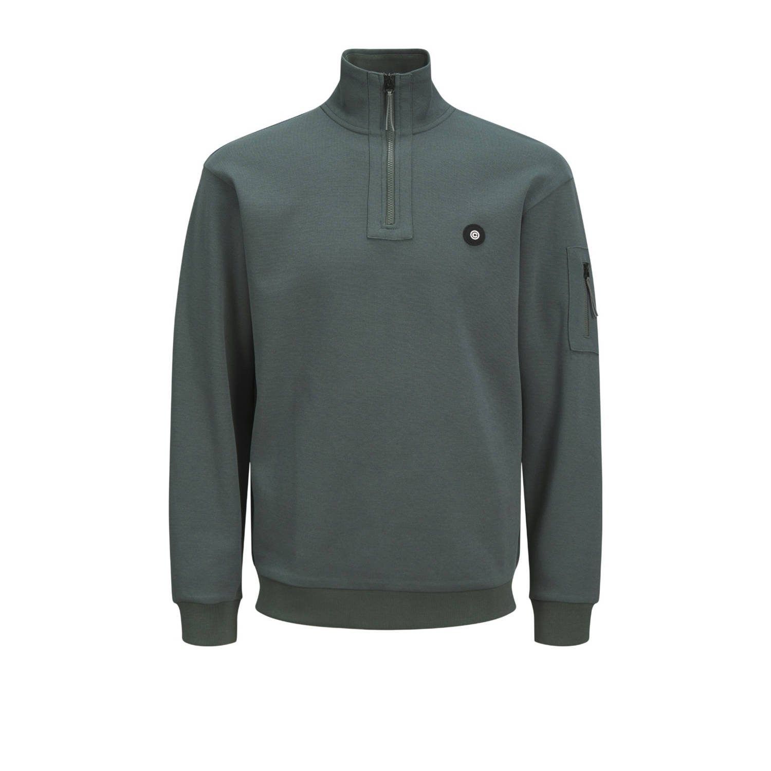 Jack & jones Urban Chic Half Zip Sweatshirt Green Heren