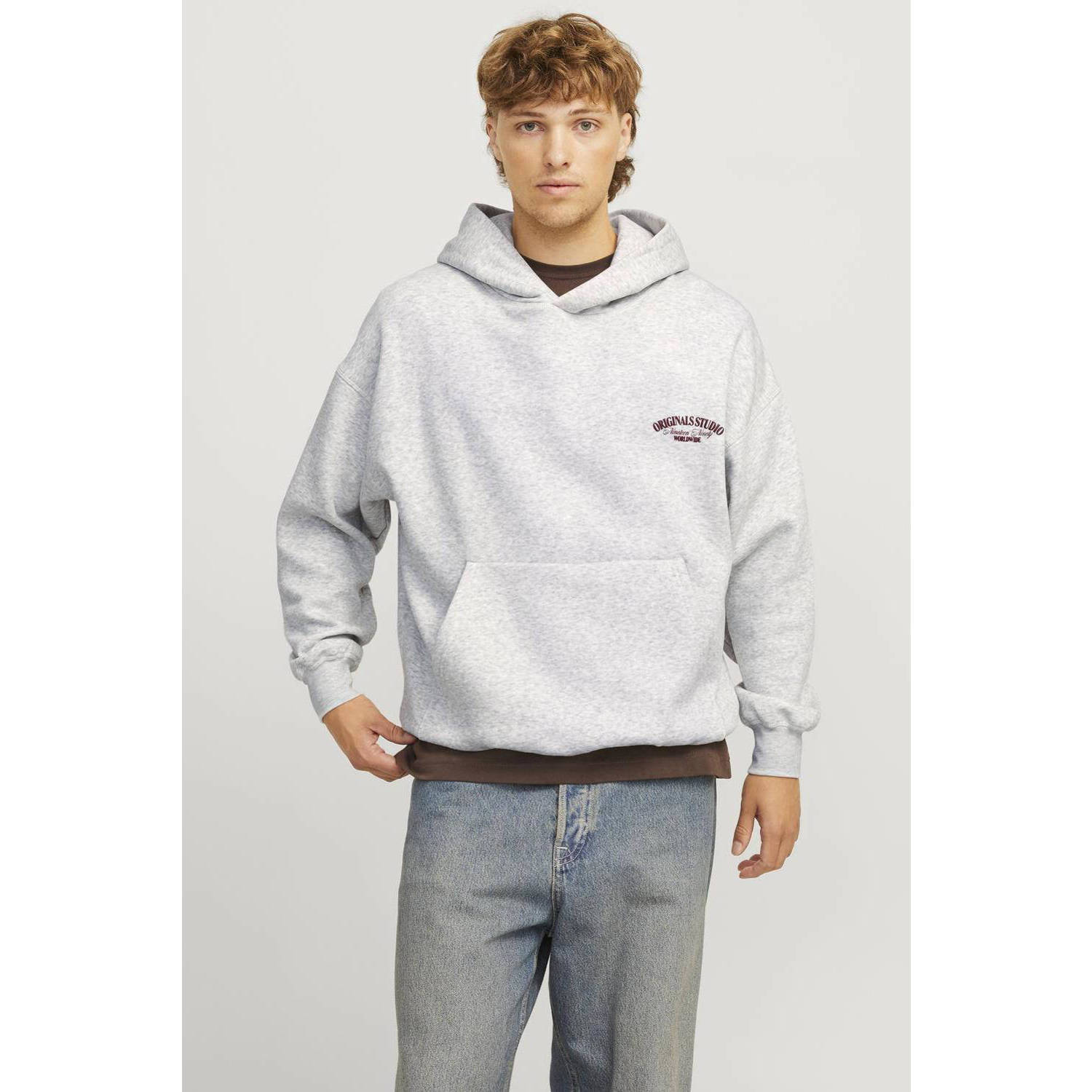 JACK & JONES ORIGINALS hoodie grijs
