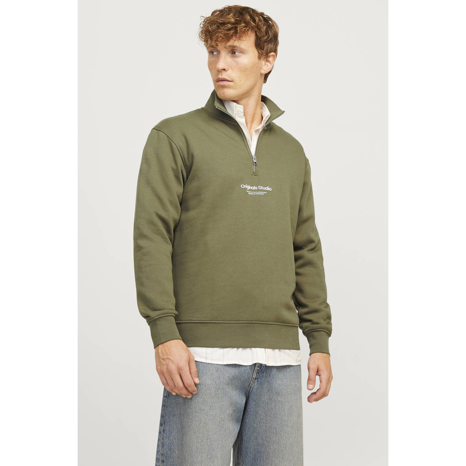 Jack & Jones Sweatshirt JORVESTERBRO SWEAT QUARTER ZIP HN NOOS