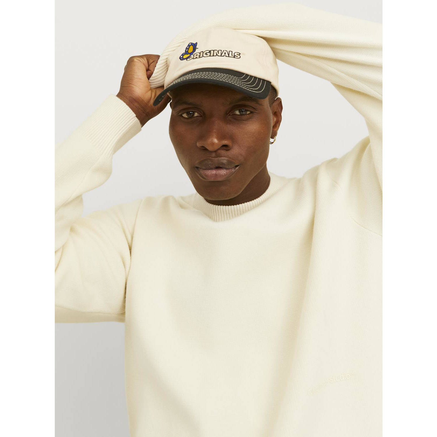 JACK & JONES ORIGINALS gebreide trui JORVESTERBRO ecru