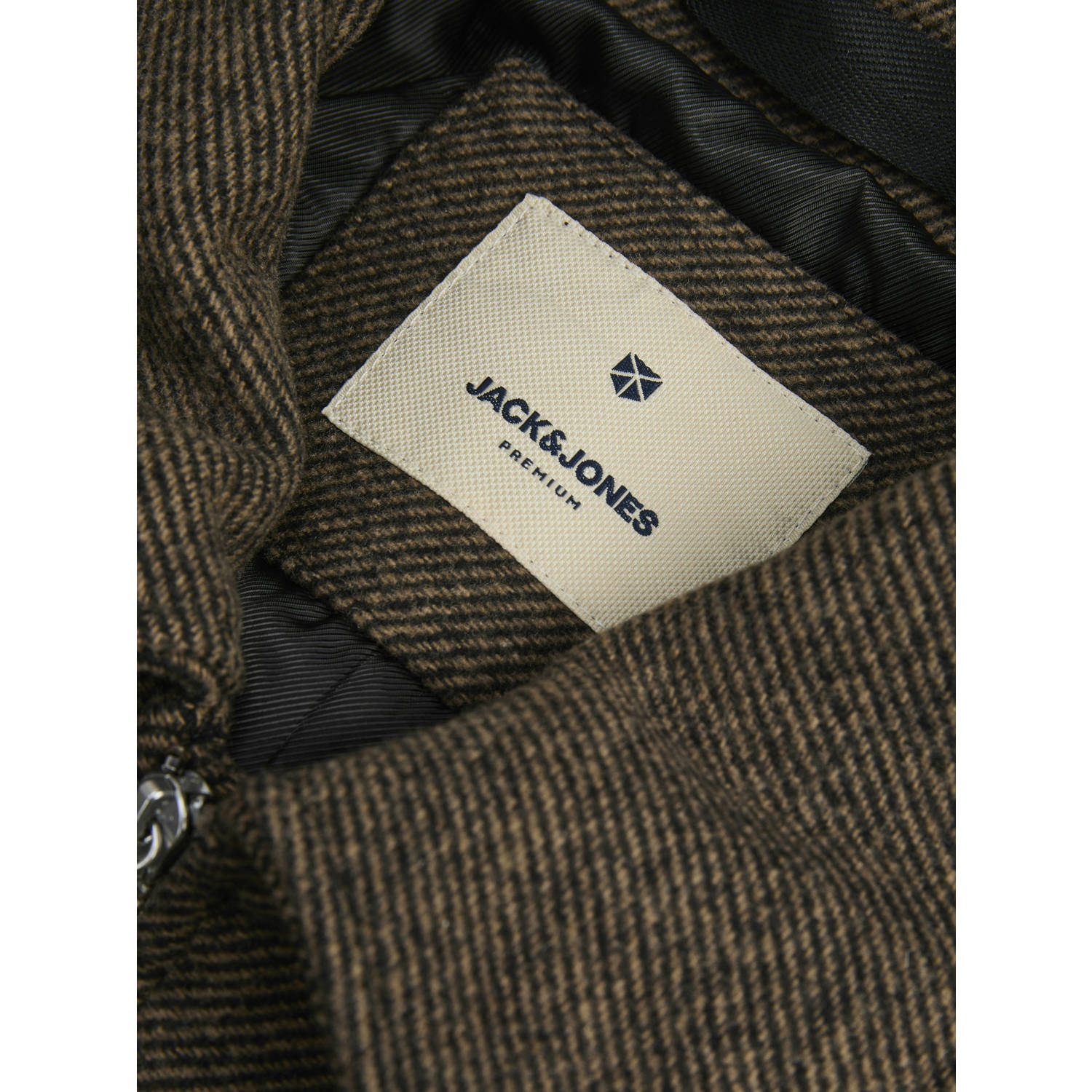 JACK & JONES PREMIUM geruite jas JPRCCRUSSEL bruin