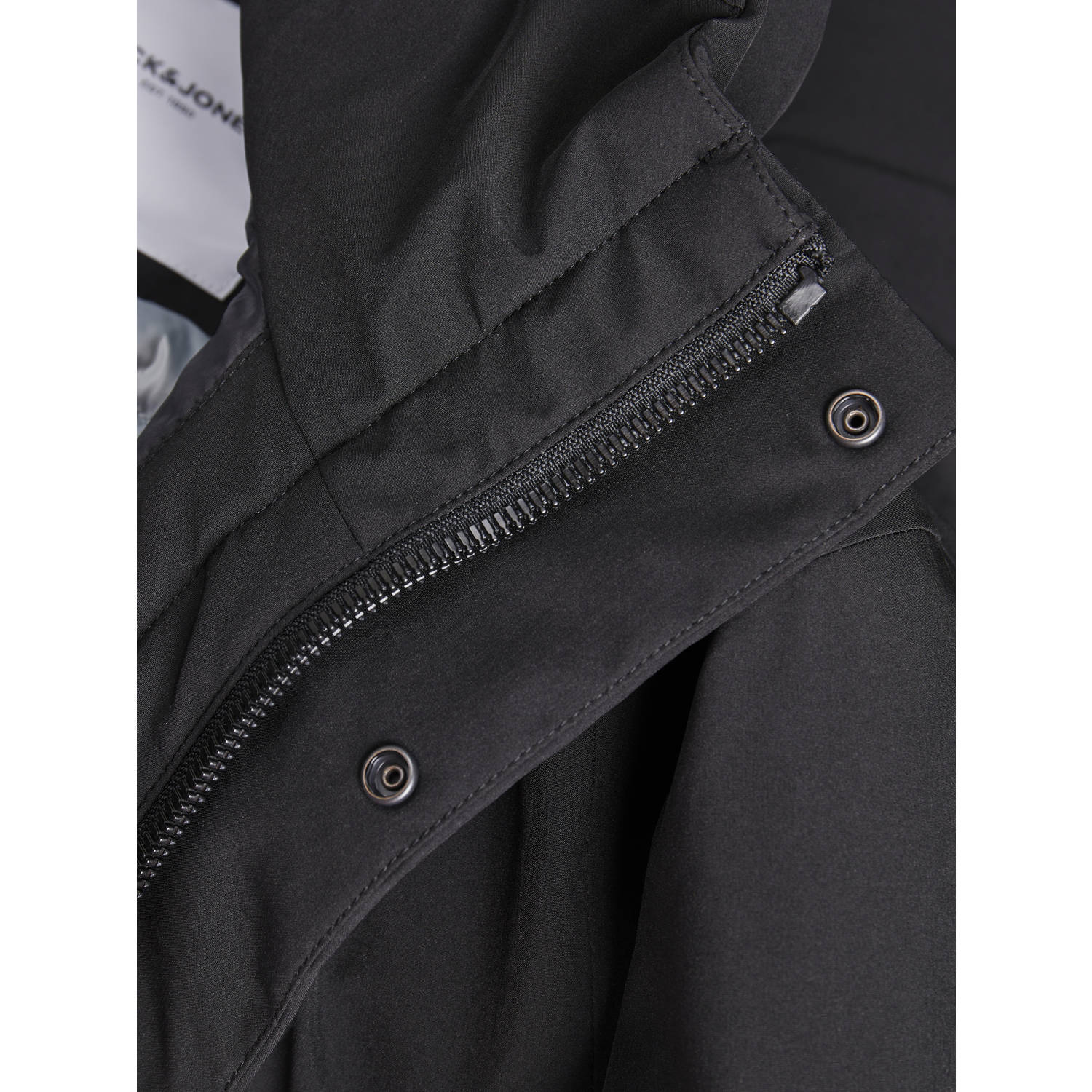 JACK & JONES ESSENTIALS gewatteerde winterjas JJEKEEN zwart