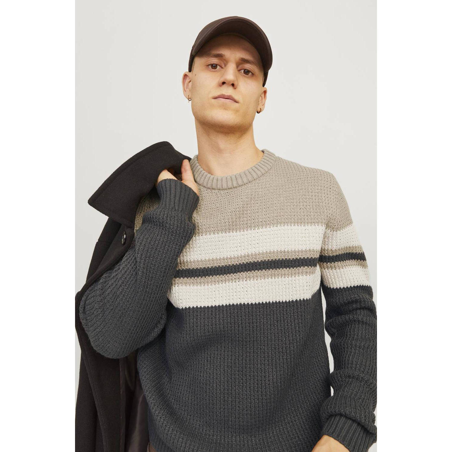 Jack & jones Gebreide pullover met ronde hals model 'SANDER'