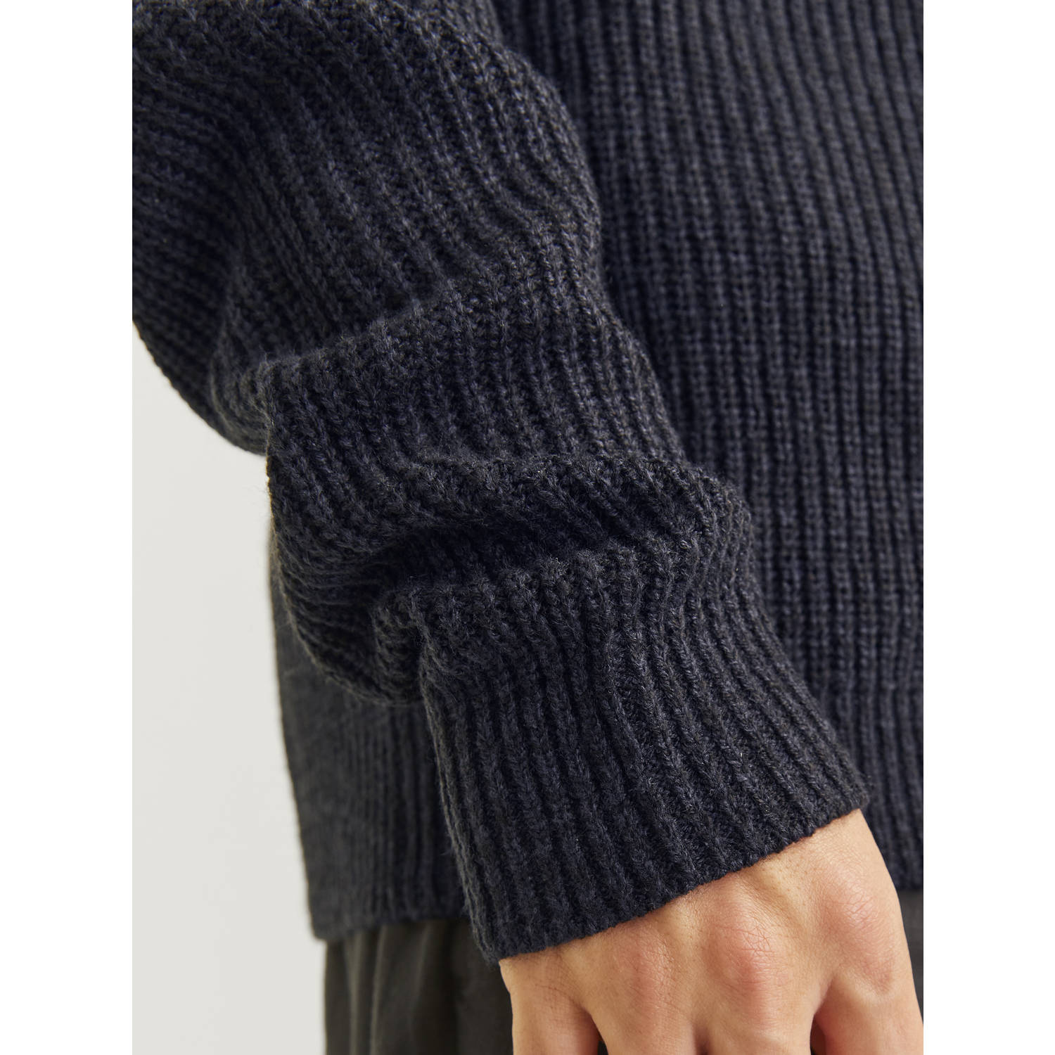 JACK & JONES ESSENTIALS gemêleerd ribgebreid vest JJELEWIS