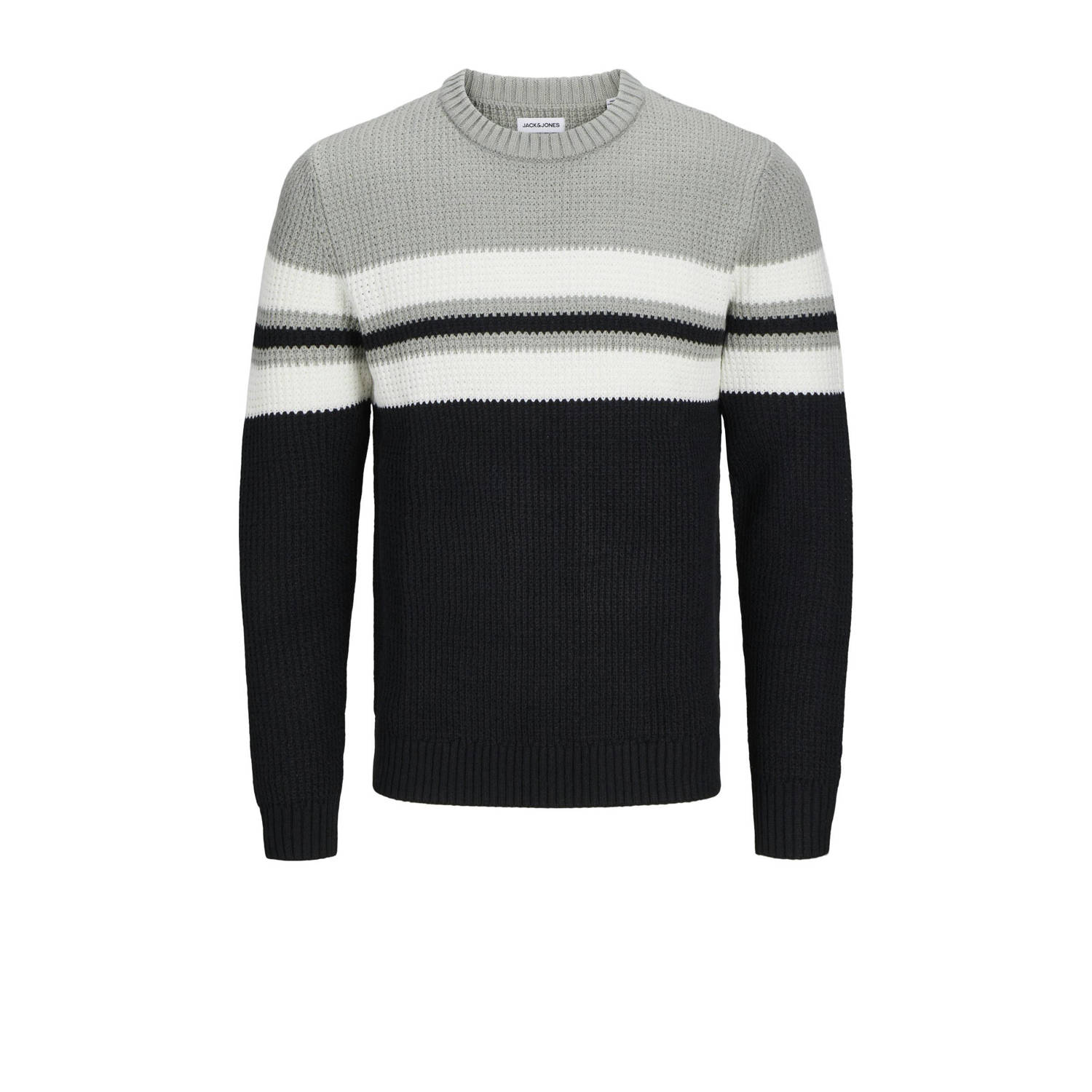 JACK & JONES gebreide trui grijs