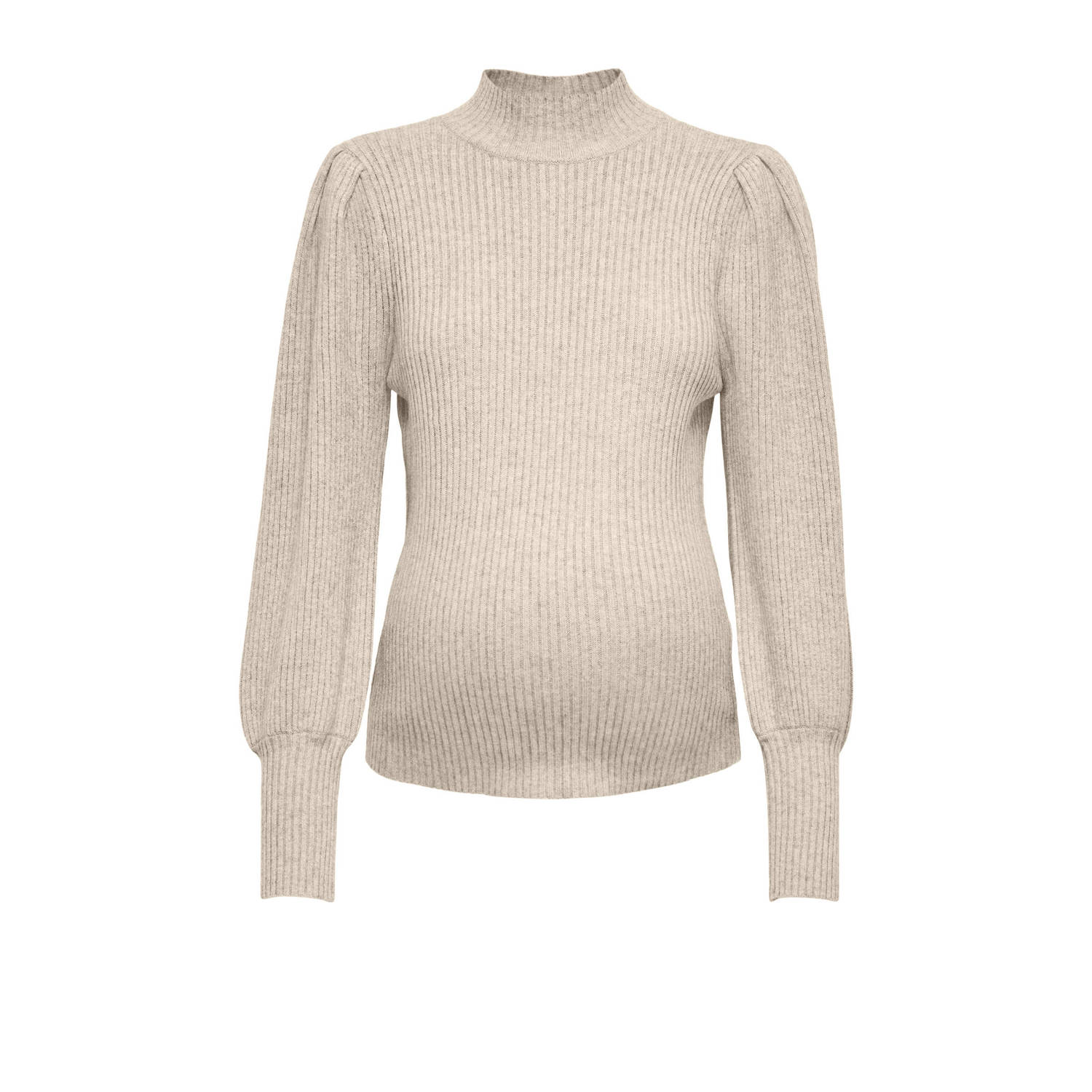 ONLY MATERNITY ribgebreide zwangerschapstop OLMKATIA beige