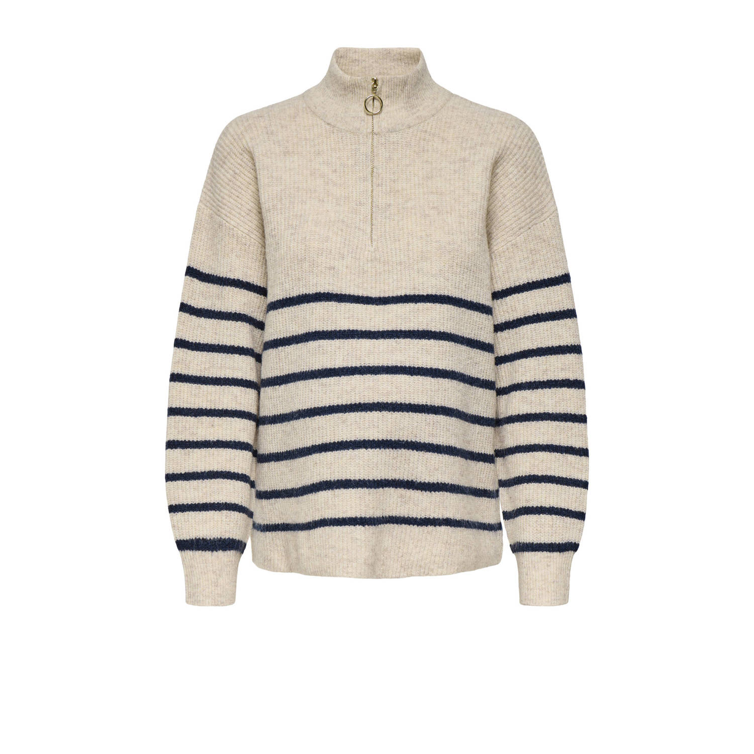ONLY MATERNITY zwangerschaps schipperstrui beige blauw