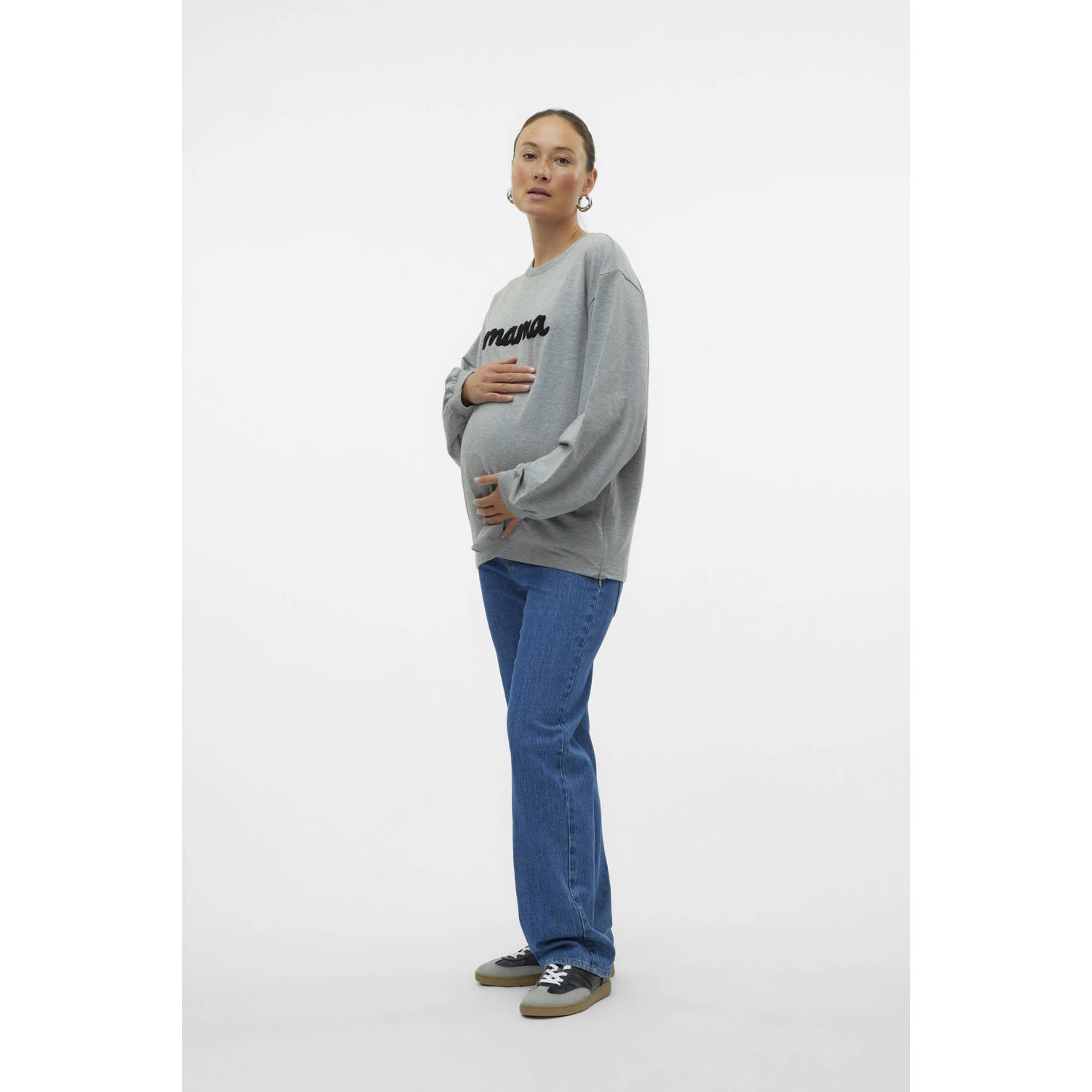 MAMALICIOUS zwangerschapssweater grijs