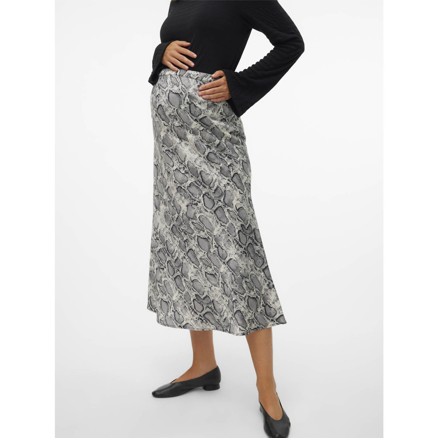 MAMALICIOUS zwangerschapsrok met slangenprint grijs