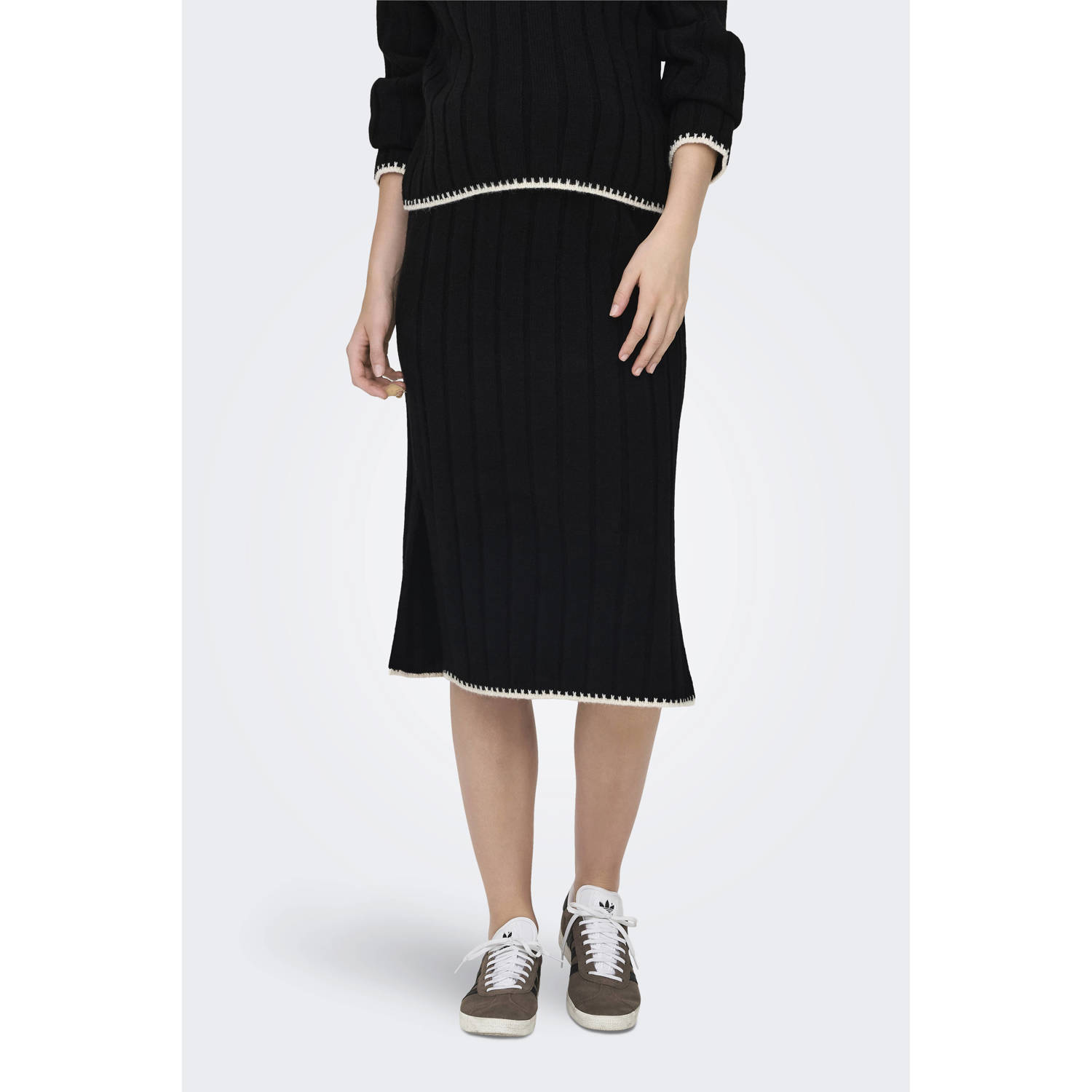 ONLY MATERNITY zwangerschaps midi rok zwart