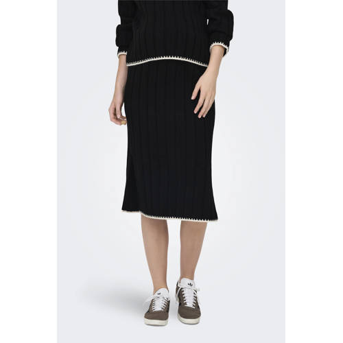 ONLY MATERNITY zwangerschaps midi rok zwart afbeelding