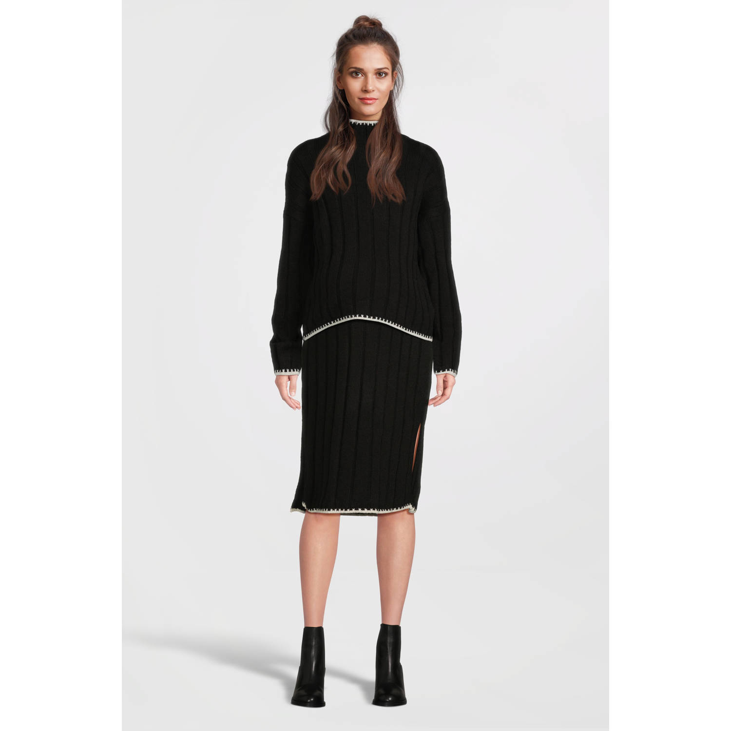 ONLY MATERNITY zwangerschaps midi rok zwart