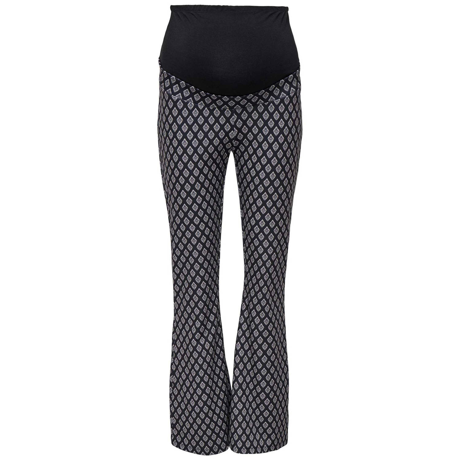 ONLY MATERNITY flared fit zwangerschapsbroek OLMESRA zwart grijs
