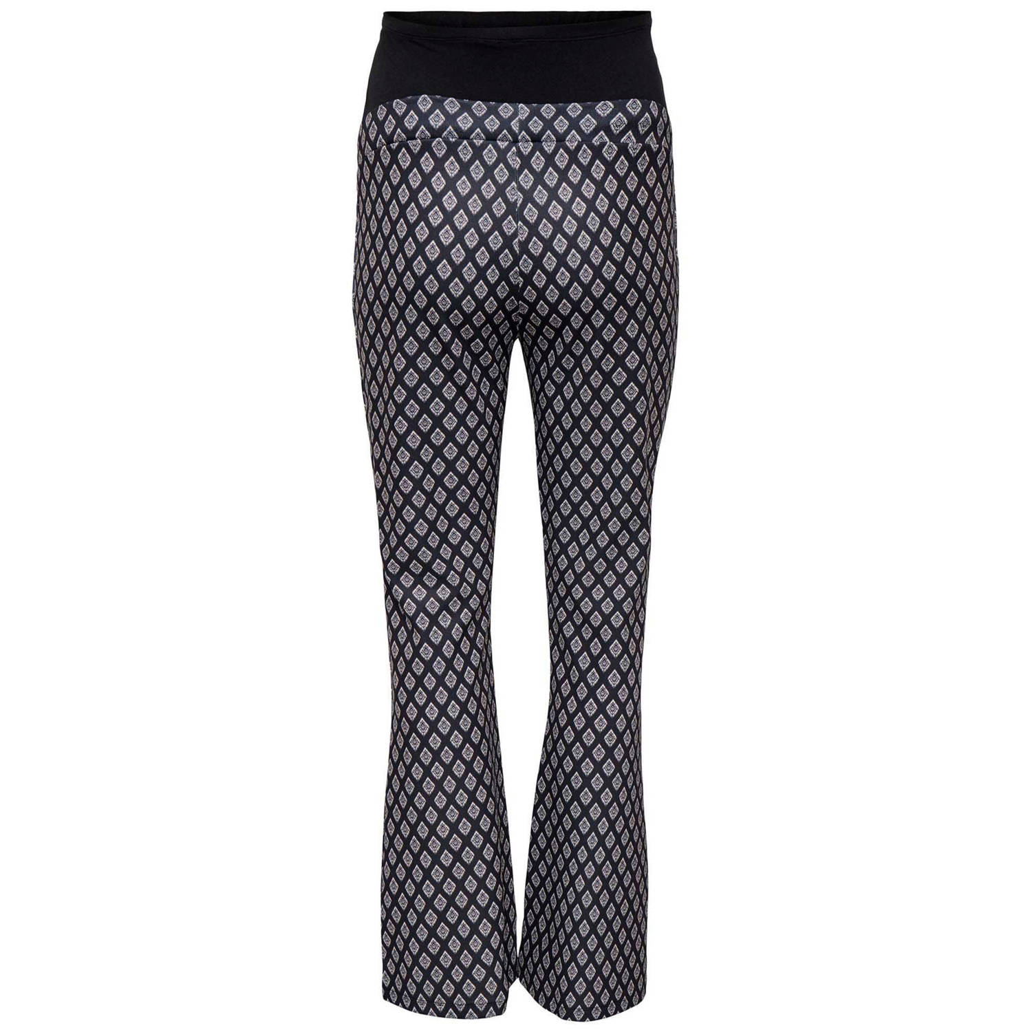 ONLY MATERNITY flared fit zwangerschapsbroek OLMESRA zwart grijs