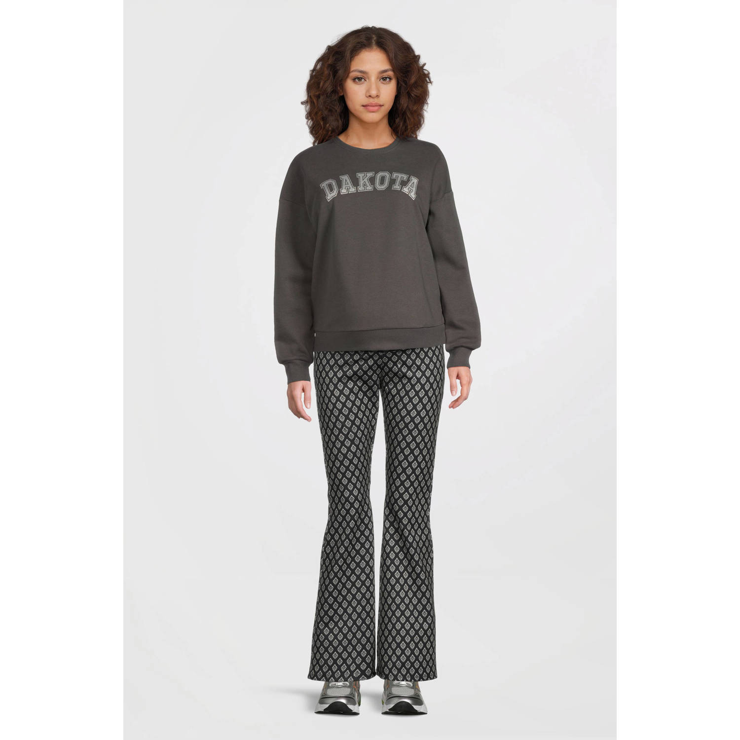 ONLY MATERNITY flared fit zwangerschapsbroek OLMESRA zwart grijs