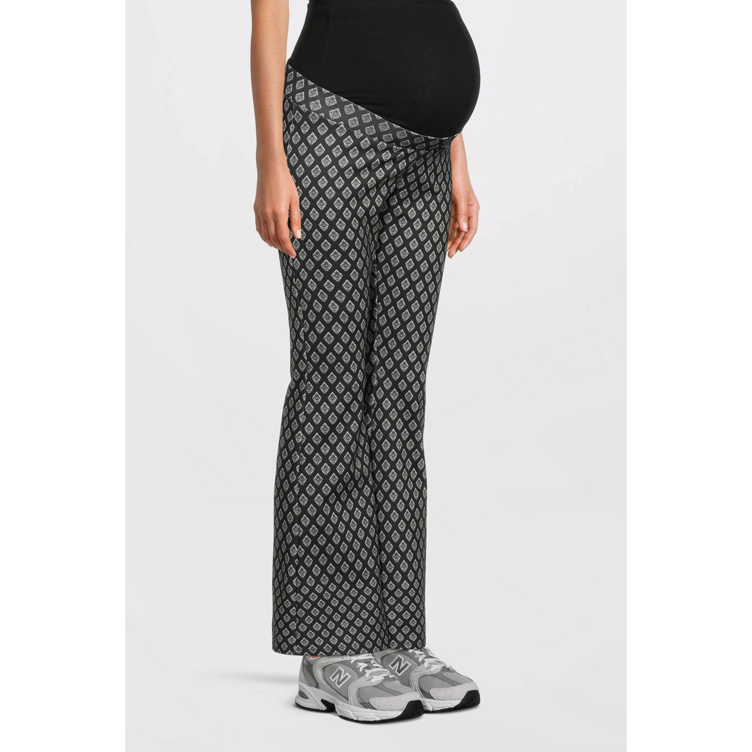 ONLY MATERNITY flared fit zwangerschapsbroek OLMESRA zwart grijs