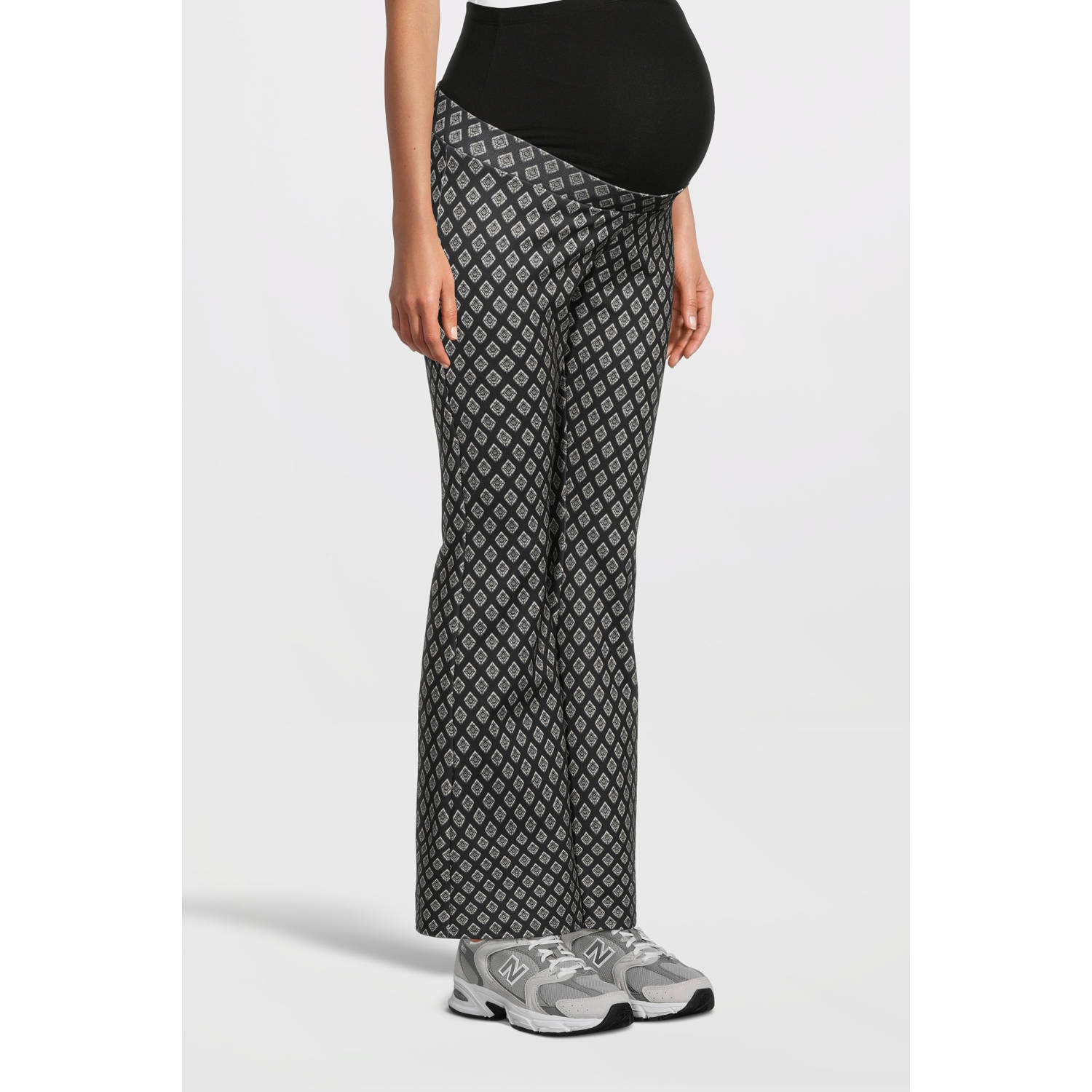 ONLY MATERNITY flared fit zwangerschapsbroek OLMESRA zwart grijs