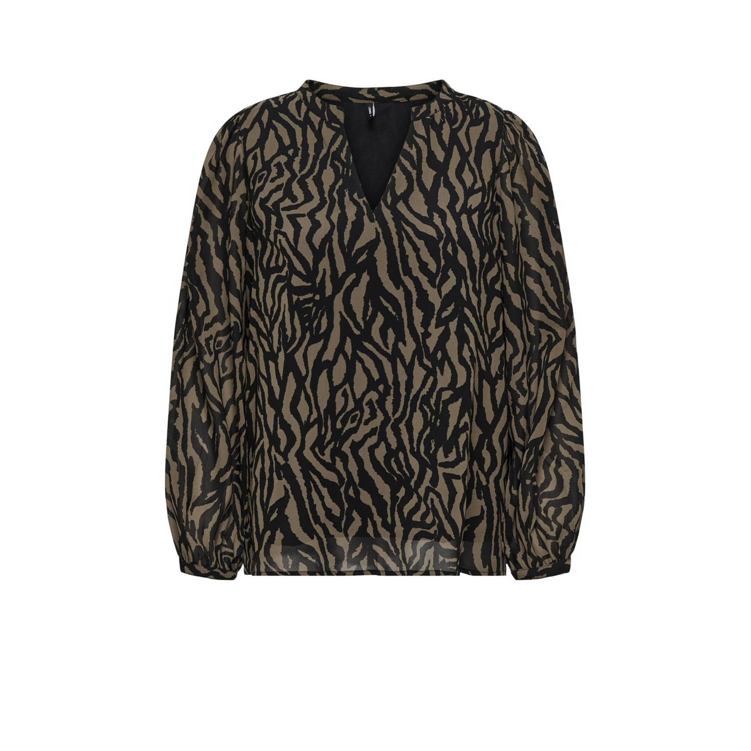 ONLY MATERNITY zwangerschapstop OLMSTAR met all over print bruin zwart