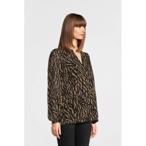 ONLY MATERNITY zwangerschapstop OLMSTAR met all over print bruin/zwart afbeelding