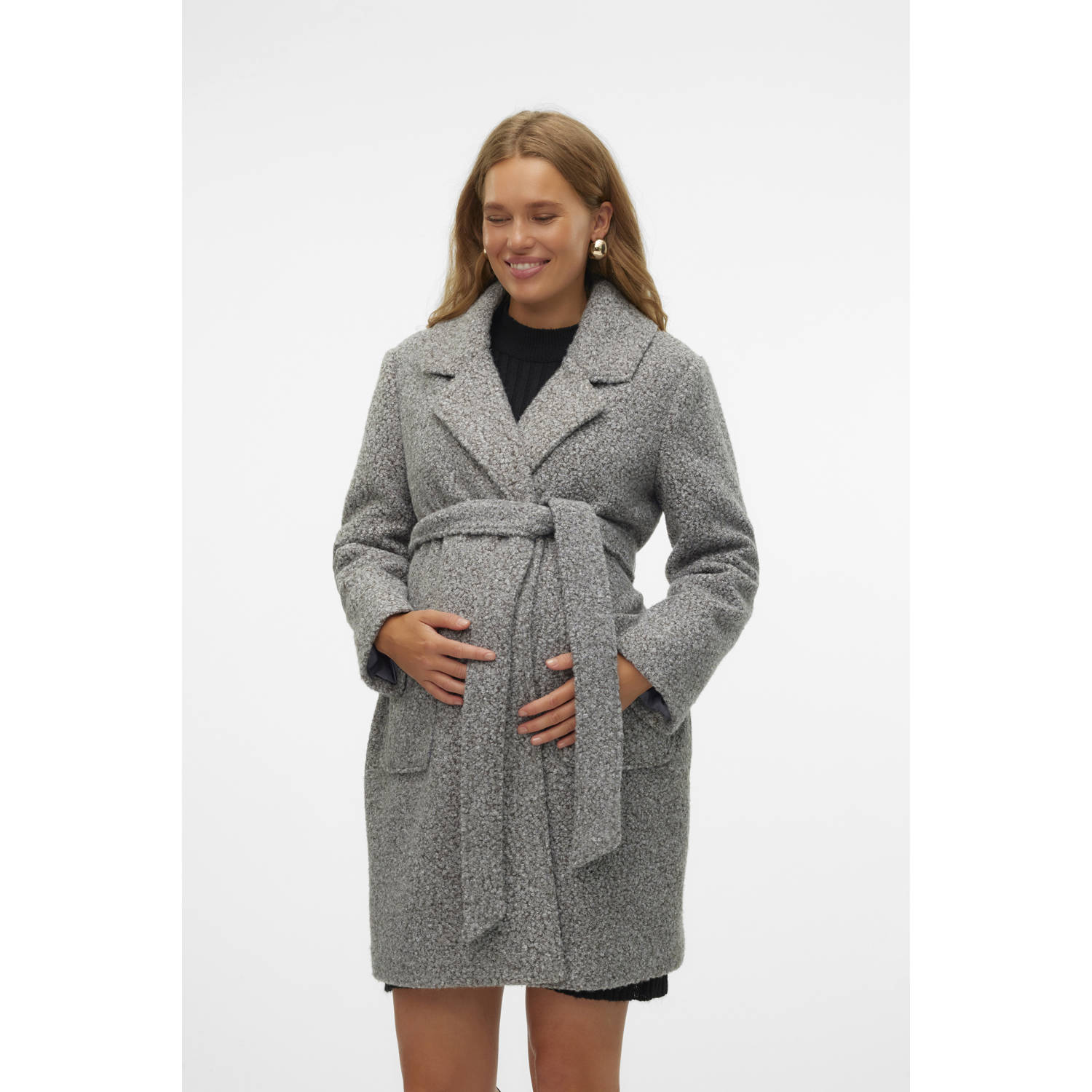 MAMALICIOUS zwangerschapstrenchcoat tussen MLJENNA grijs