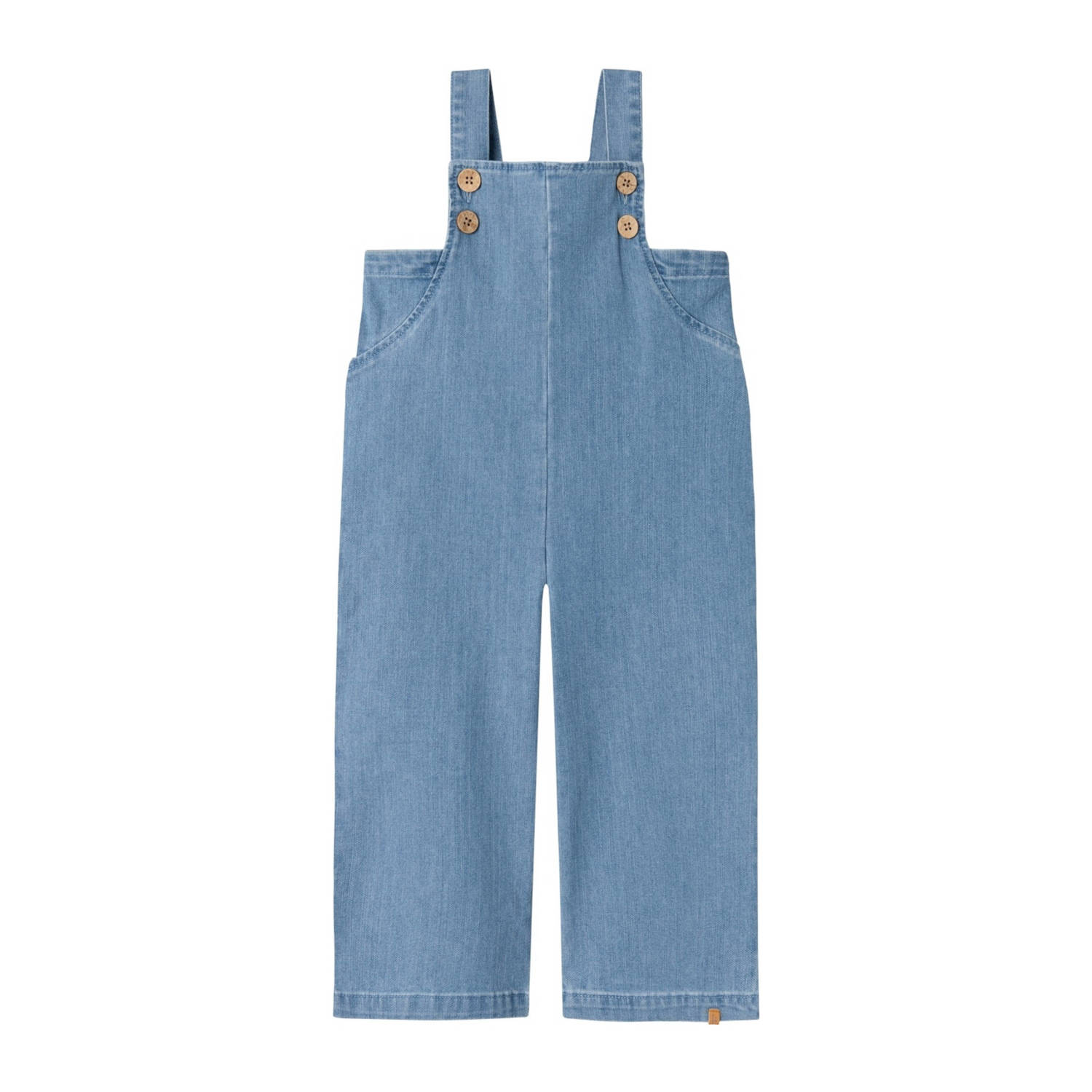 LIL' ATELIER MINI tuinbroek medium blue denim